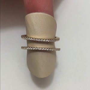 2 Stackable Eternity Bands